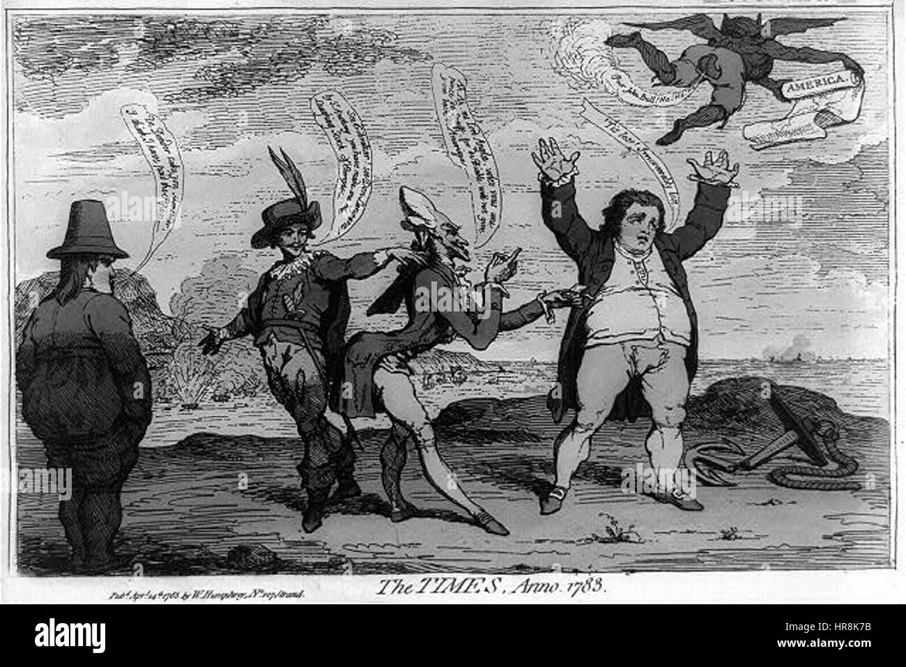 I tempi, anno 1783 Foto Stock