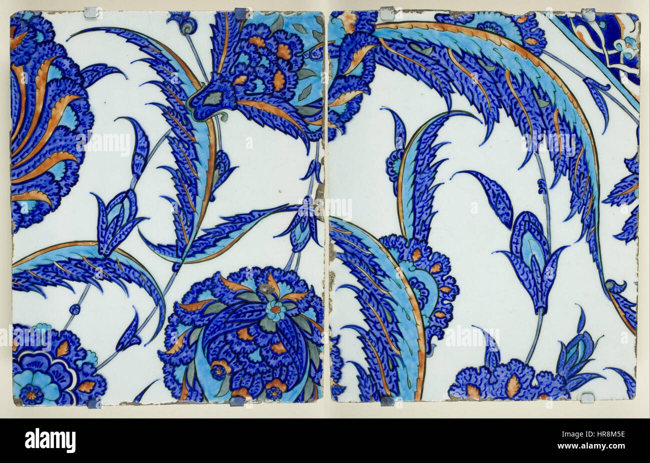 La Turchia; Iznik - due piastrelle - Google Art Project Foto Stock
