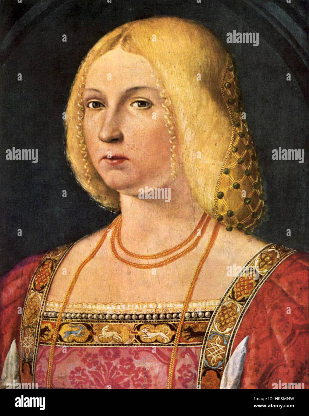 Scuola Veneta, 1525, signora (NG, Londra) Foto Stock