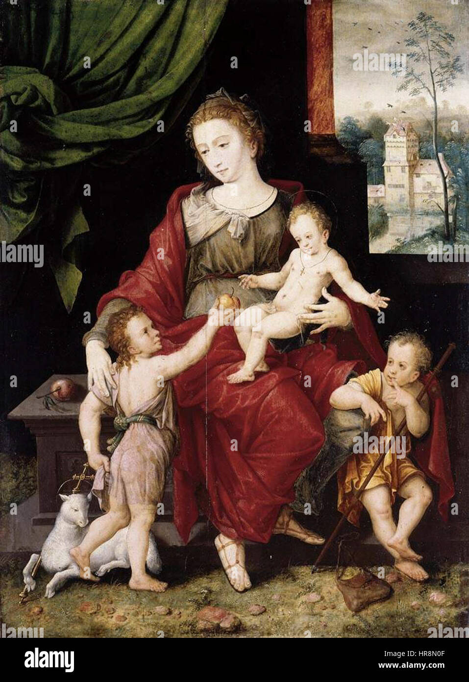 Vincent Sellaer - Madonna e Bambino - WGA21151 Foto Stock