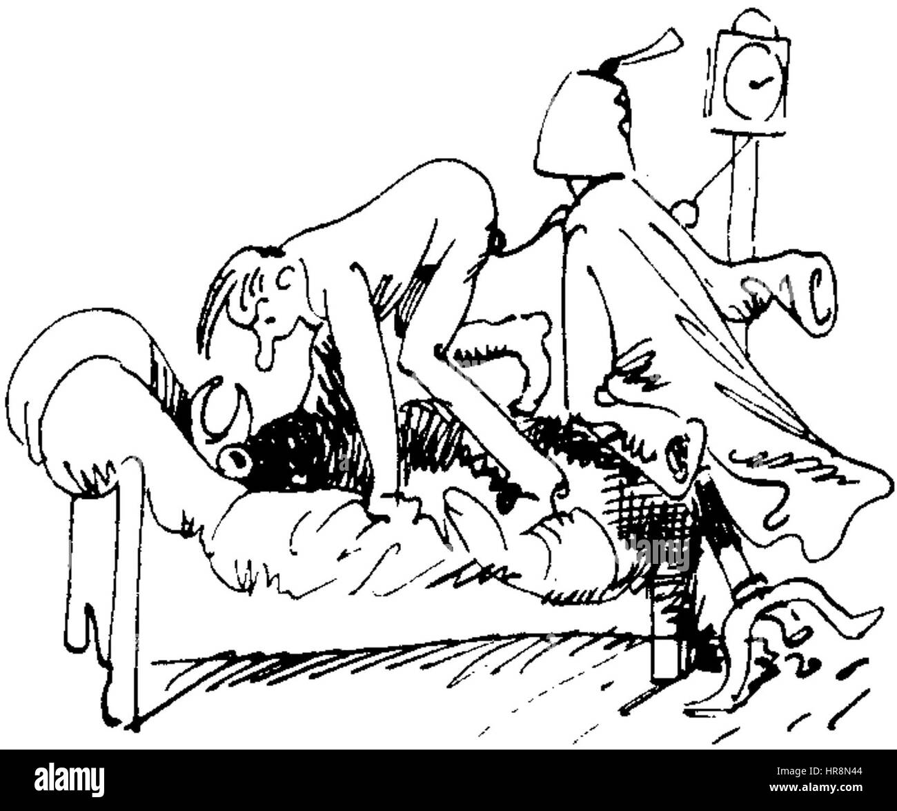 W Busch Der Haarbeutel 8A Foto Stock