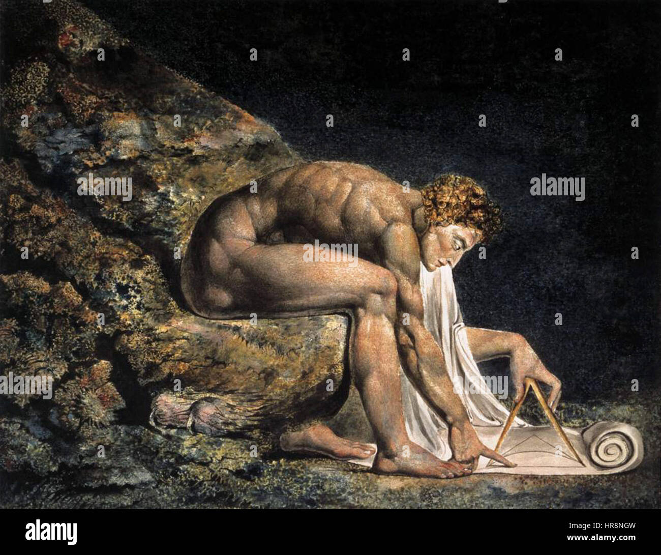 William Blake - Isaac Newton - WGA02217 Foto Stock