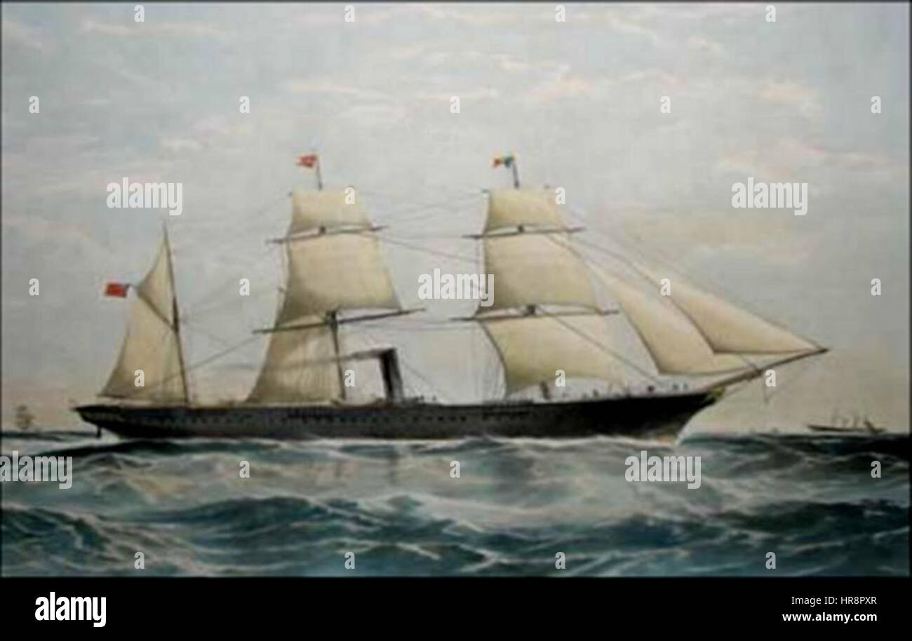 T.G. Dutton - SS Mooltan (c.1865) Foto Stock