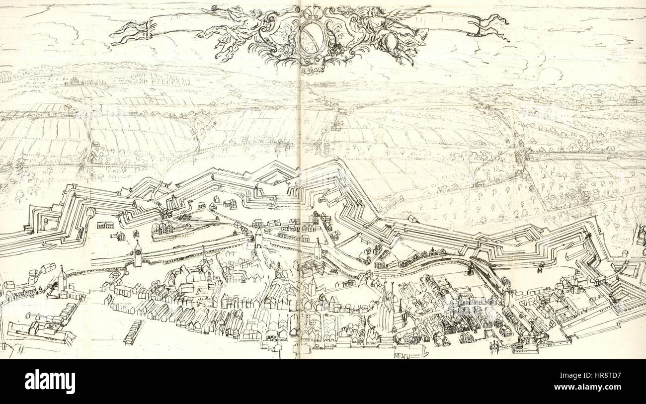 Ulinger Planvedute Entwurf 1738 Foto Stock