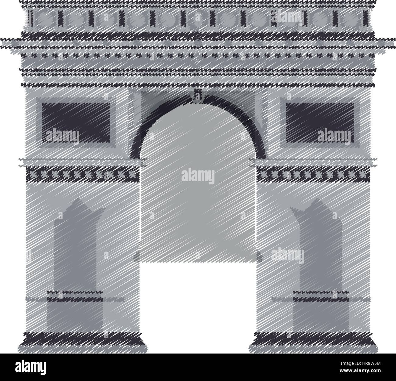 Arc de triomphe icon image Illustrazione Vettoriale