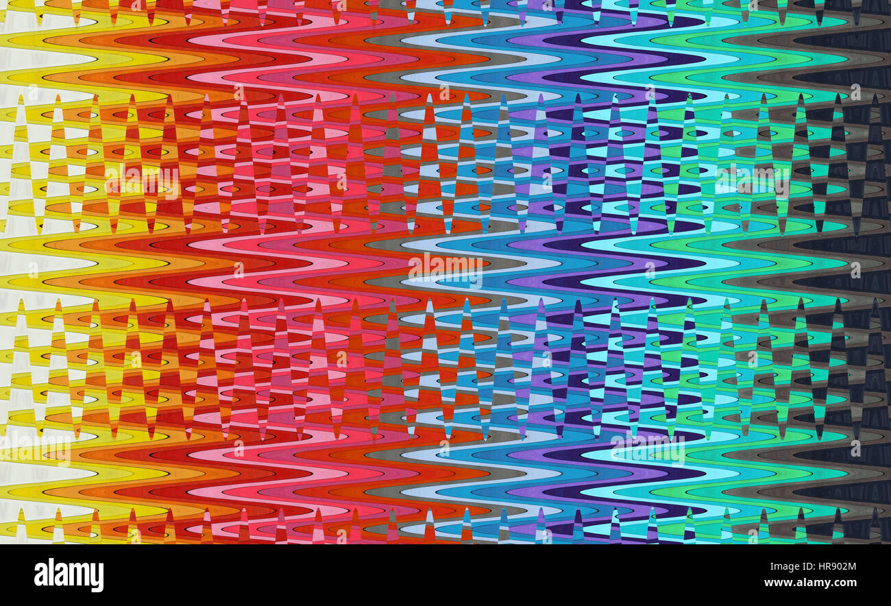 Immagine astratta delle onde multicolori Foto Stock