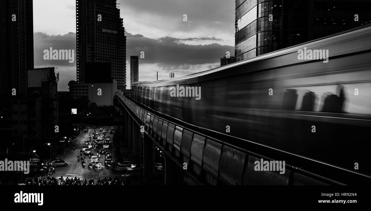 Metropolitan Twilight architettura urbana edificio Foto Stock