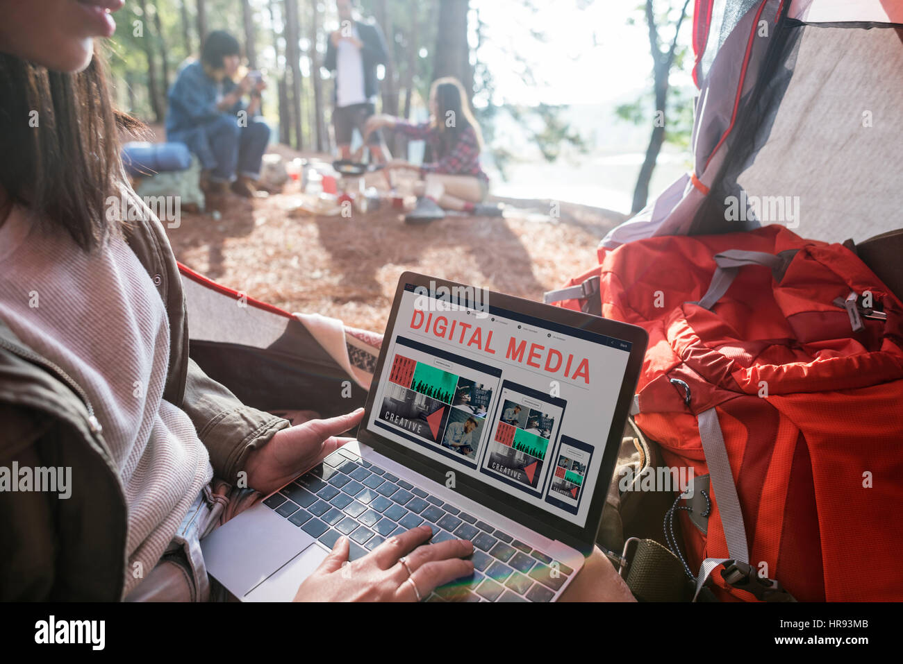 Digital Media il collegamento di rete INTERNET WWW Concept Foto Stock
