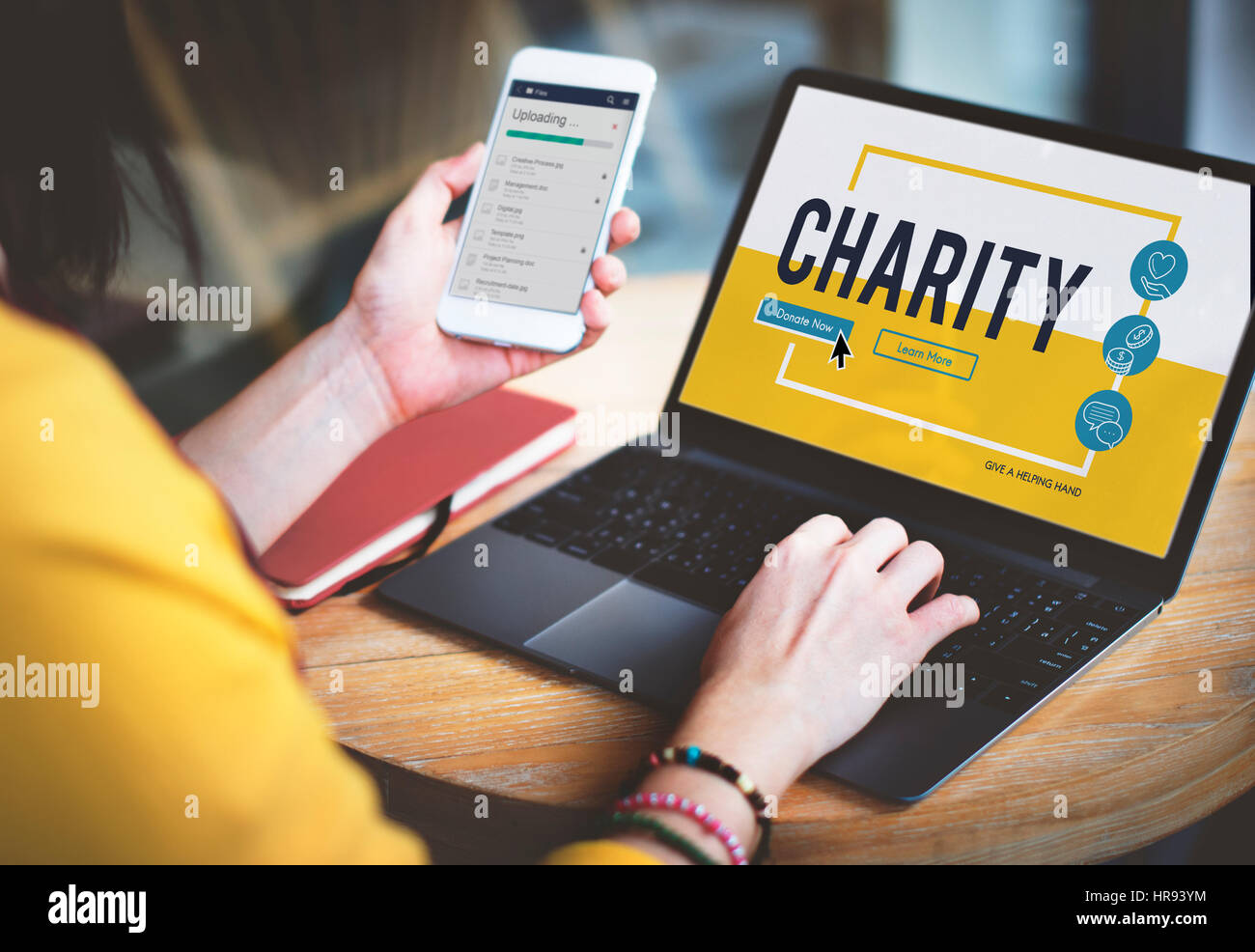 Donazione di beneficenza icone concetto grafico Foto Stock