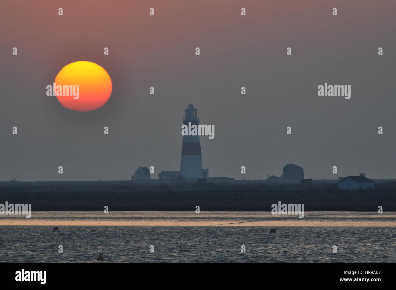 Orfordness lighthouse, Suffolk, Regno Unito Foto Stock