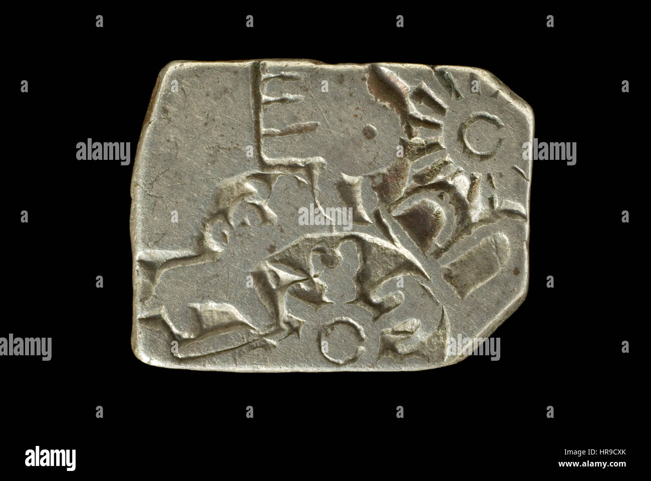 Argento Karshapana medaglia dell'Impero Mauryan Foto Stock