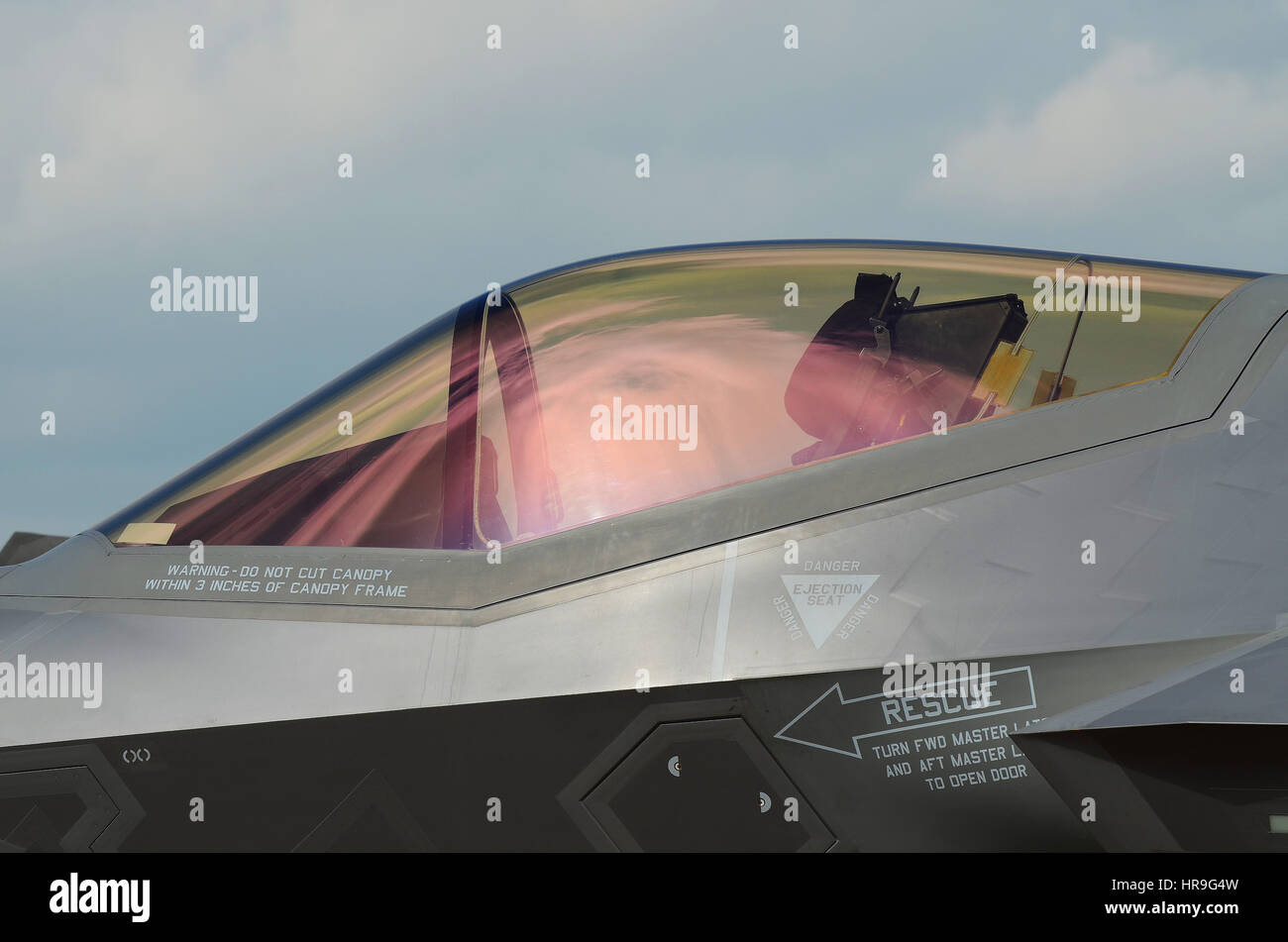 USAF Lockheed Martin F-35 Lightning II aereo da caccia stealth presso il Royal International Air Tattoo Fairford, Regno Unito Foto Stock