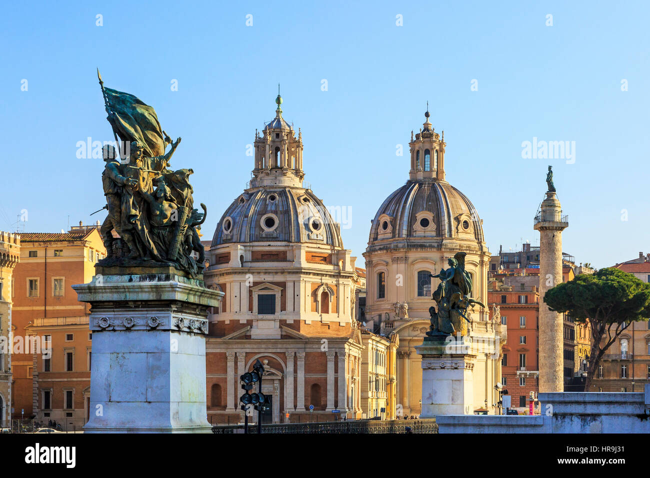 La mattina presto in Piazza San Marco, Roma, Italia Foto Stock