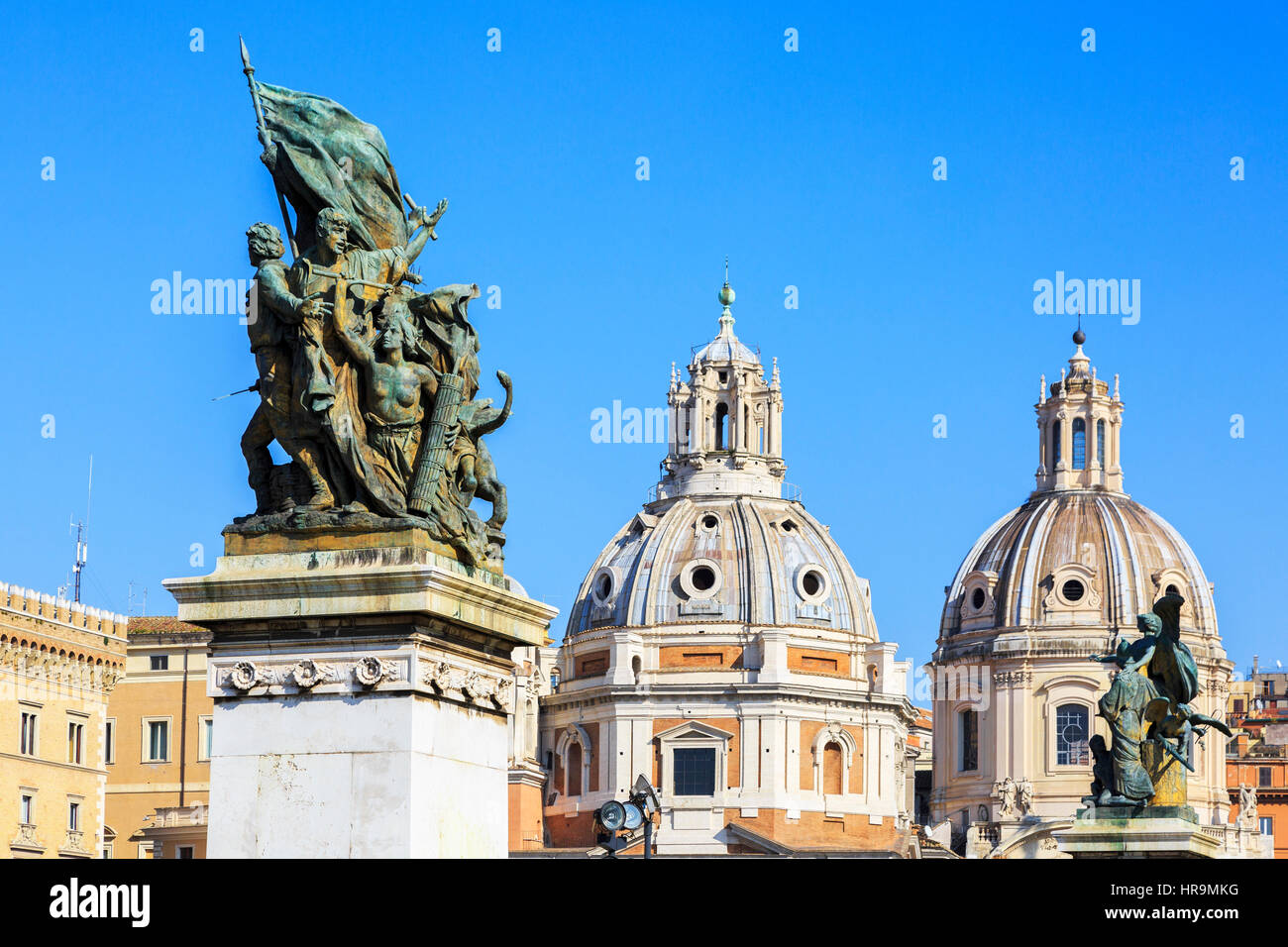 Piazza Venezia, Roma, Italia Foto Stock