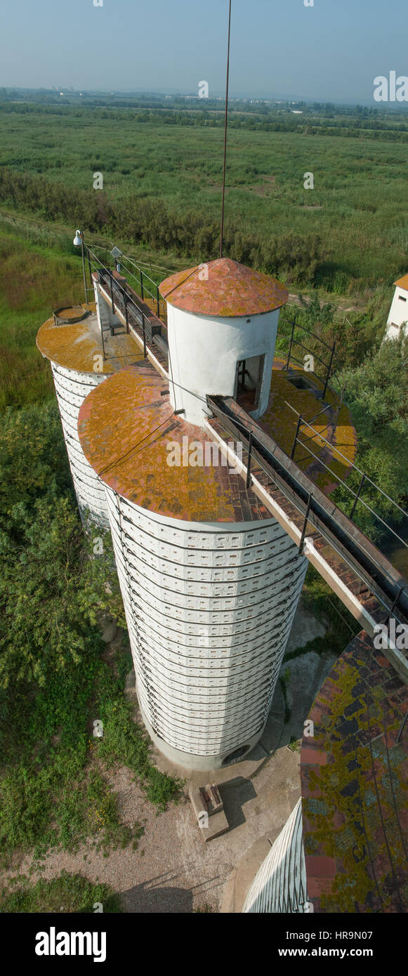 Senillosa osservatorio di Aiguamolls riserva naturale Foto Stock