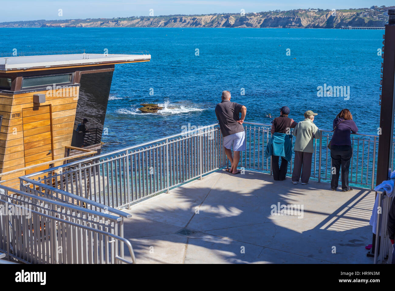 Stazione bagnino a La Jolla Cove Beach. La Jolla, California. Foto Stock