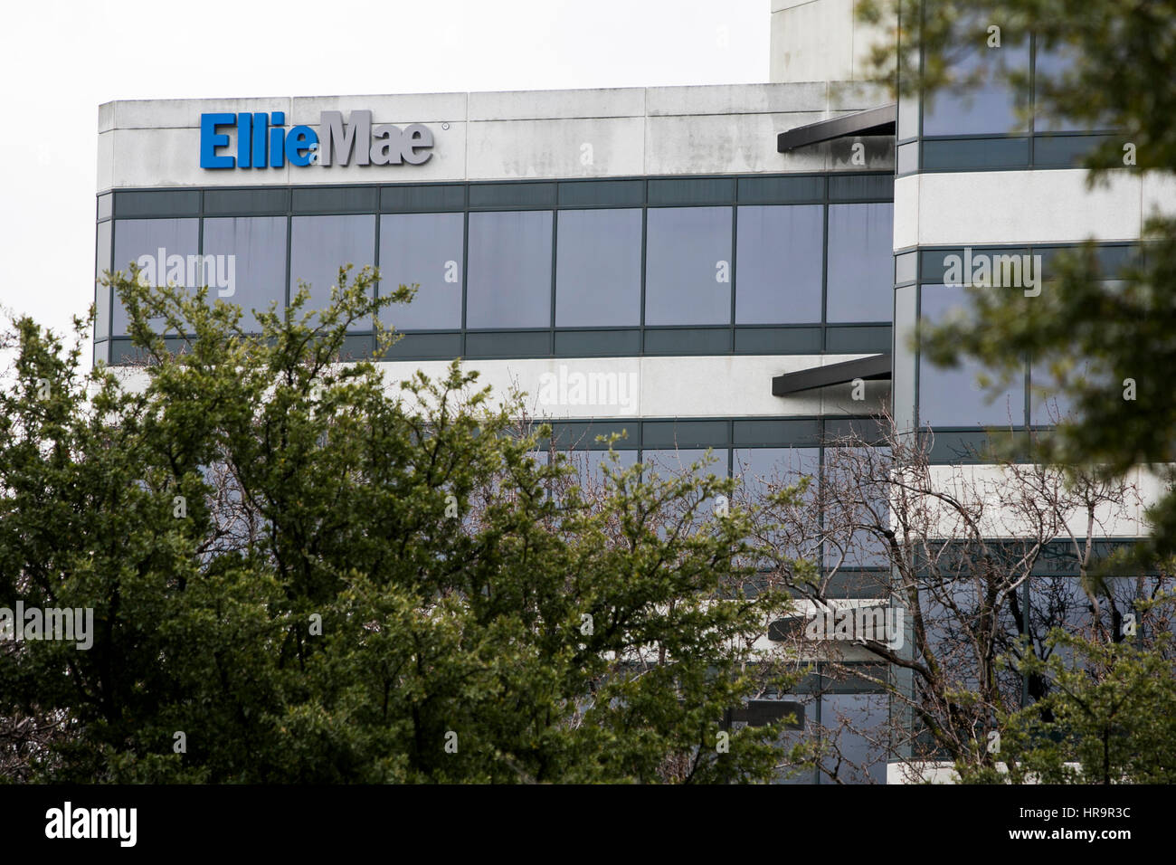 Un logo segno al di fuori della sede di Ellie Mae, Inc., a Pleasanton, California, il 18 febbraio 2017. Foto Stock