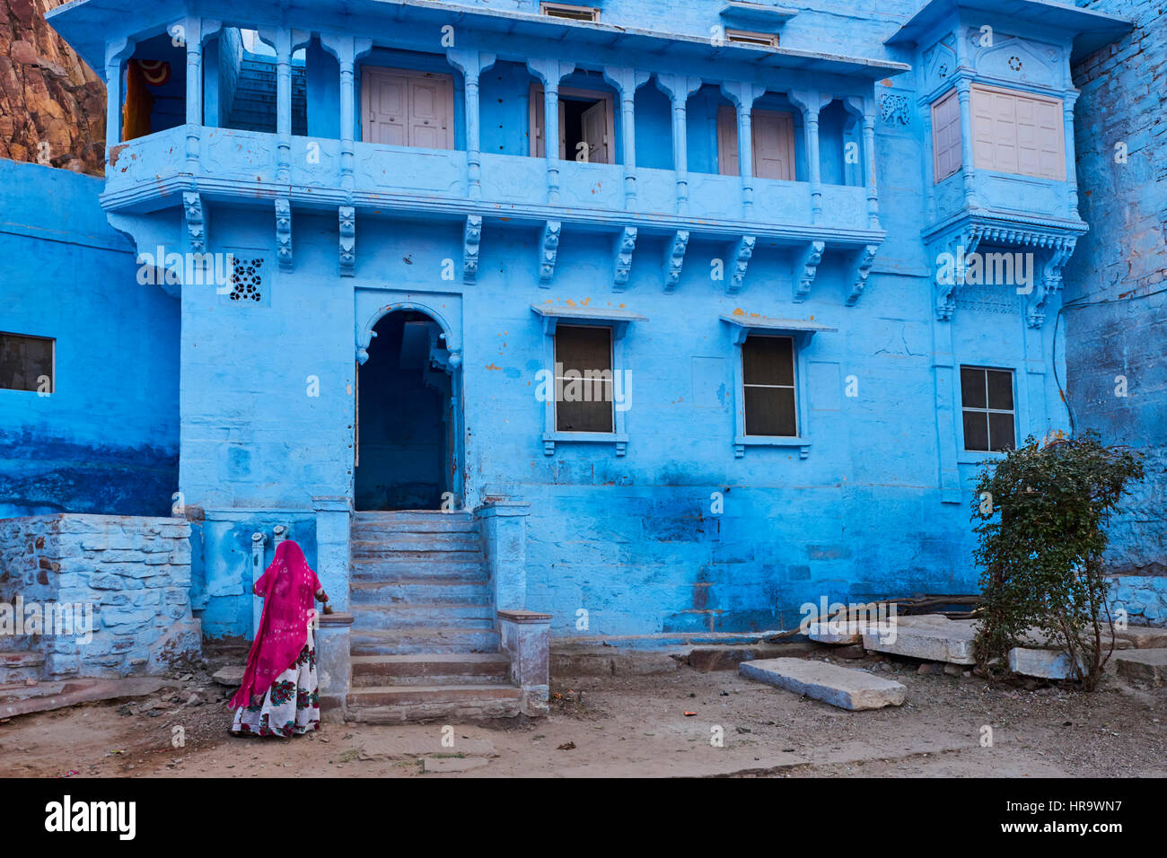 India Rajasthan, Jodhpur la città blu Foto Stock