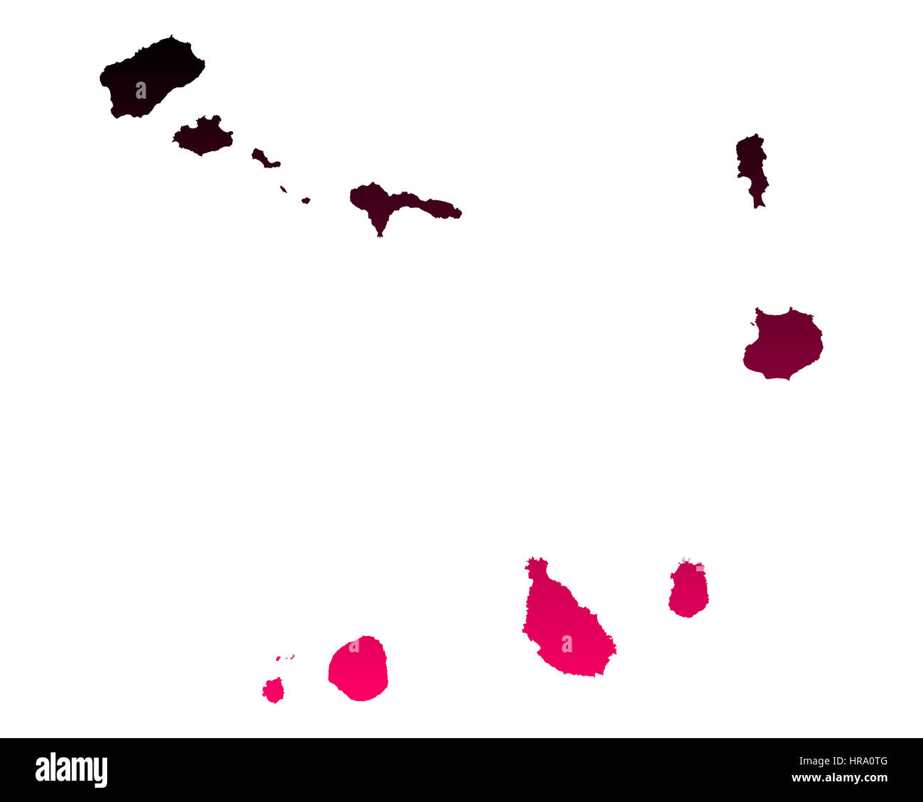 Mappa di Capo Verde Foto Stock