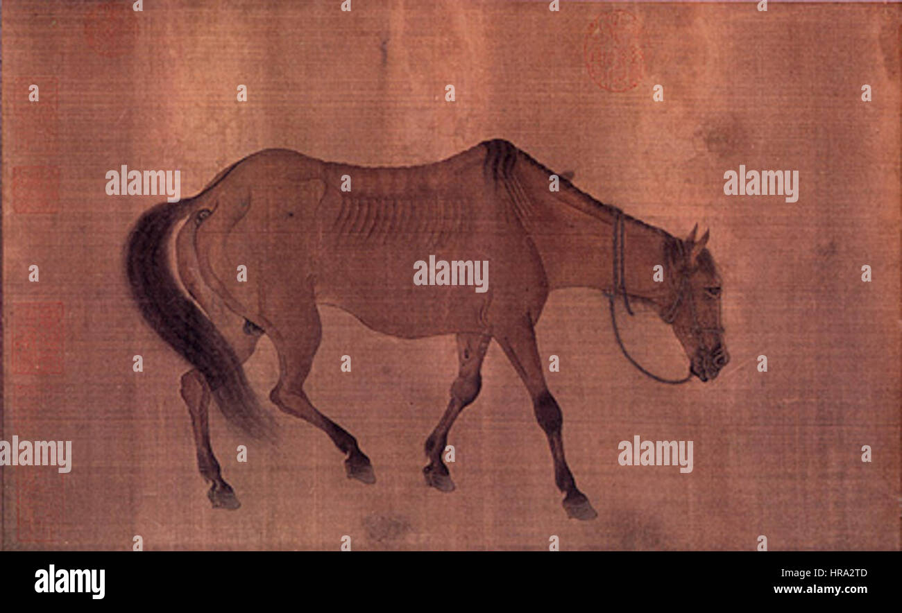 Ren Renfa, due cavalli, dettaglio Foto Stock