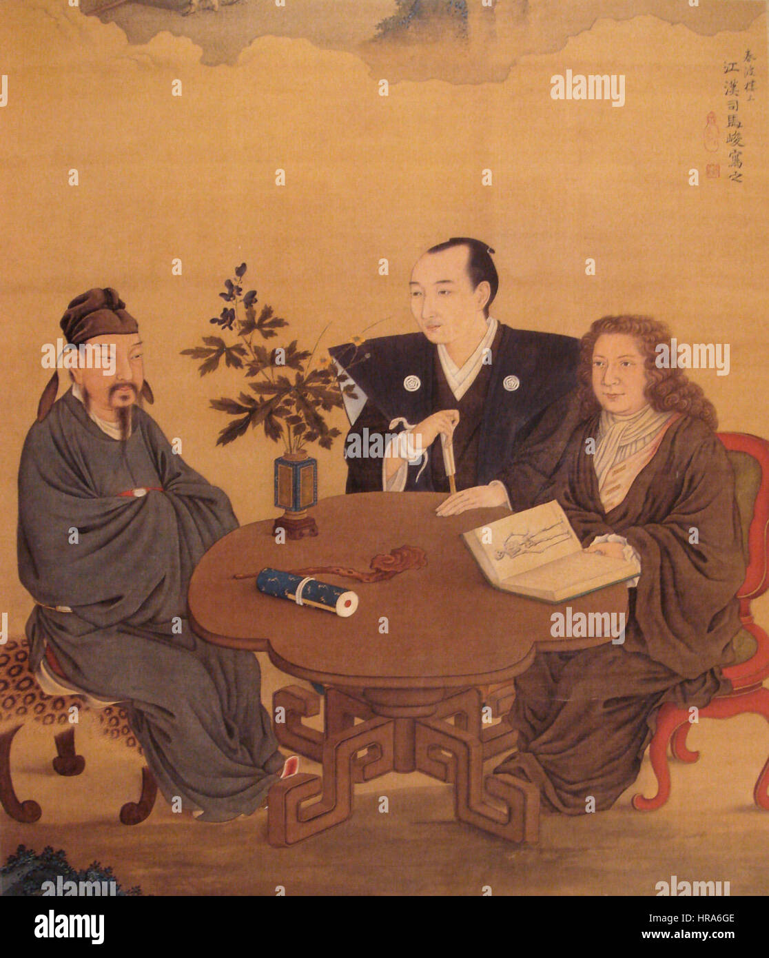 Shiba Kokan una riunione del Giappone Cina e Occidente tardo XVIII secolo Foto Stock