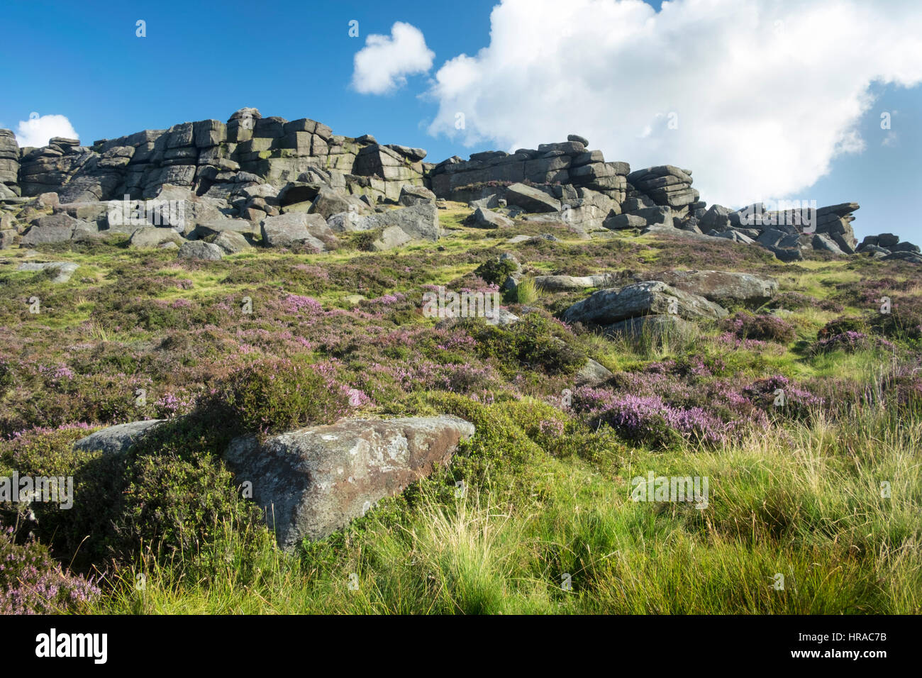 Bordo Stanage in th UK Parco Nazionale di Peak District Foto Stock