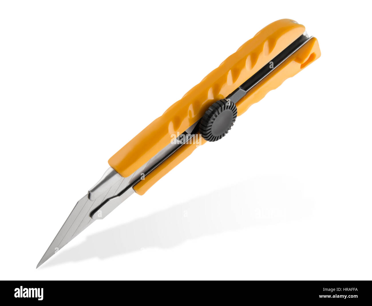 Cutter coltello, isolati su sfondo bianco. Foto Stock