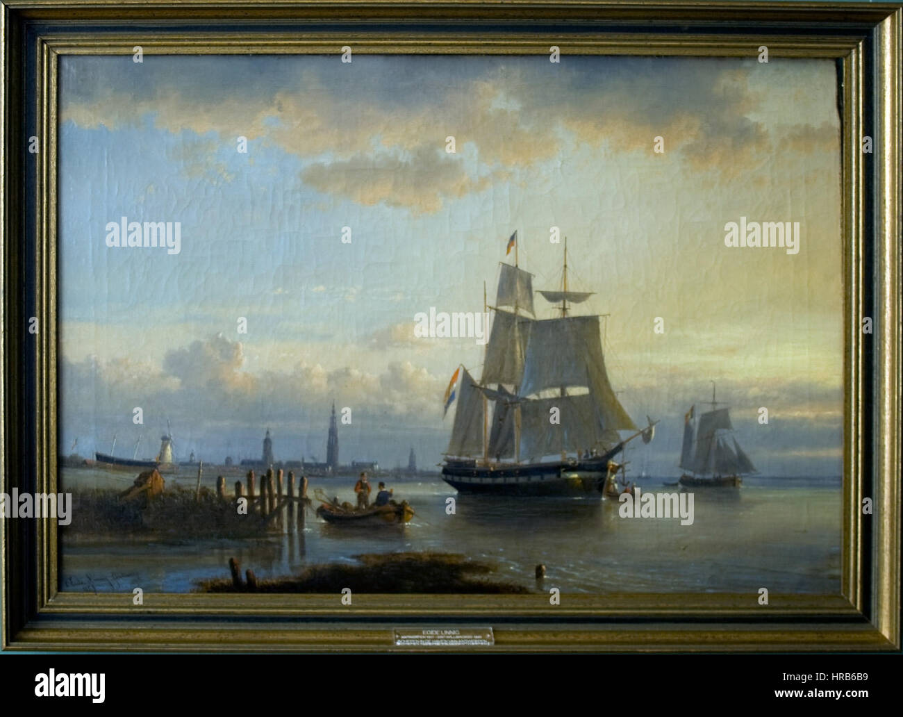 Le navi nel porto di Anversa Foto Stock