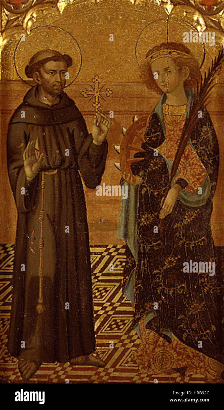 San Francisco y Santa Catalina de Lorenzo Zaragoza (Museo de Bellas Artes de Valencia) Foto Stock
