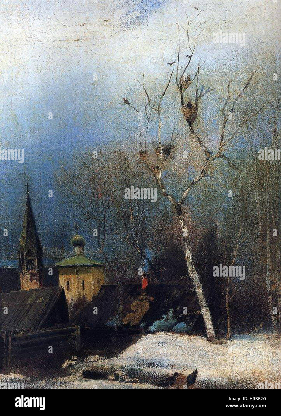 Savrasov.Vesna.1880-1890-s Foto Stock