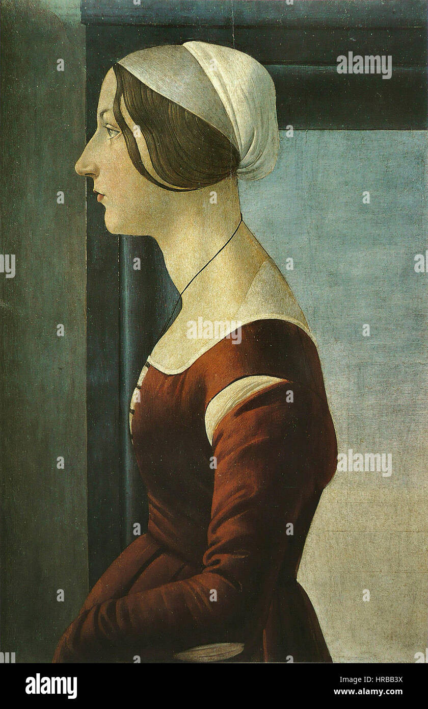 Sandro Botticelli - Ritratto de femme Foto Stock