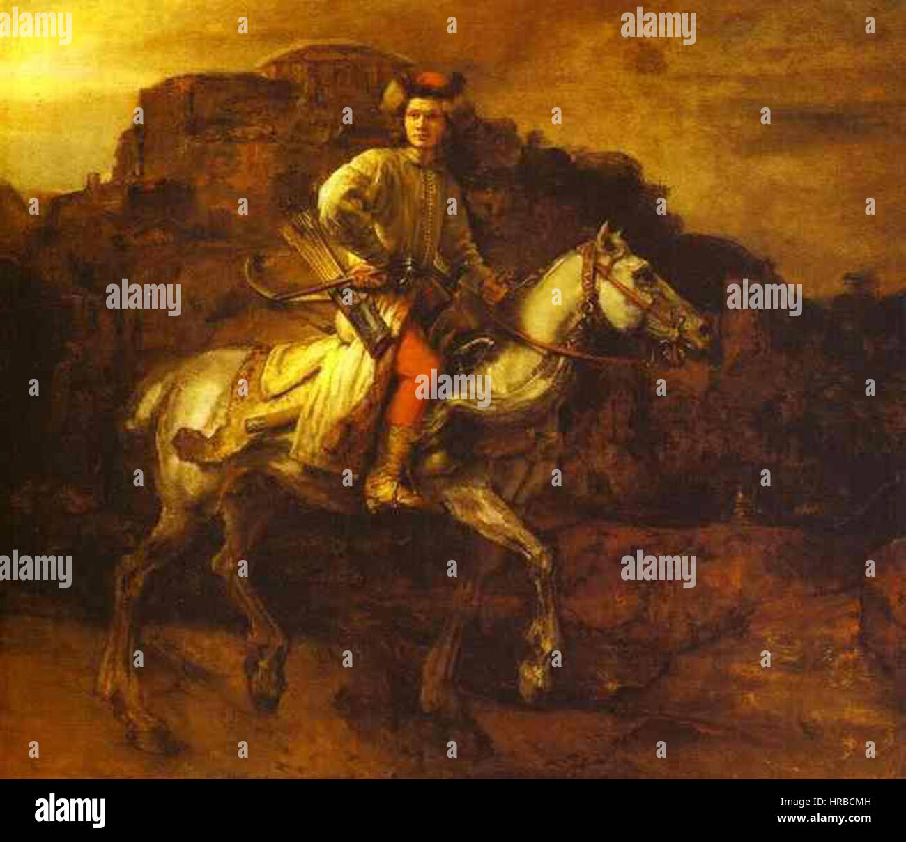 Harmenszoon Rembrandt van Rijn - il pilota polacco Foto Stock