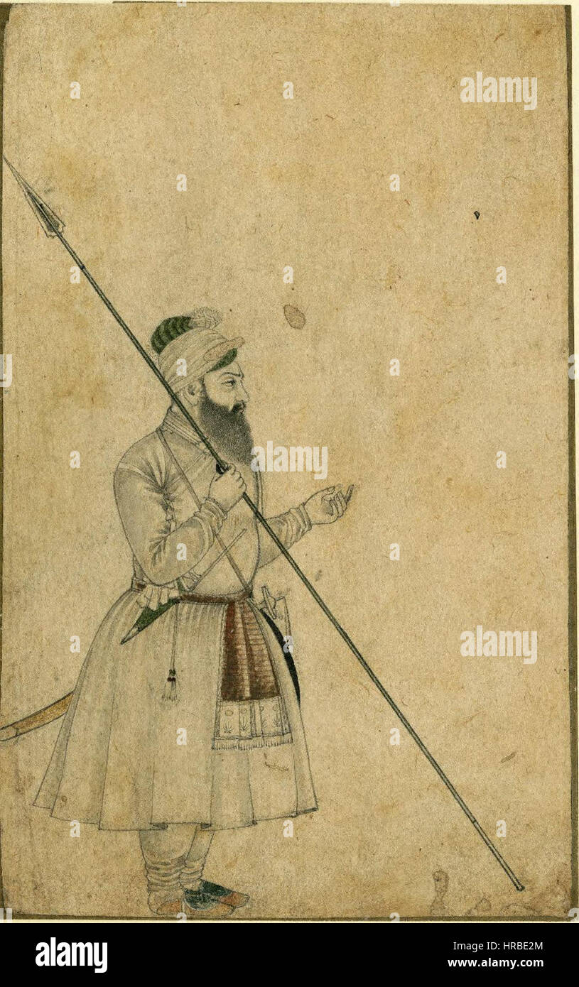 Sawar Khan, uno della guardia reale dell'imperatore Shah Jahan Foto Stock