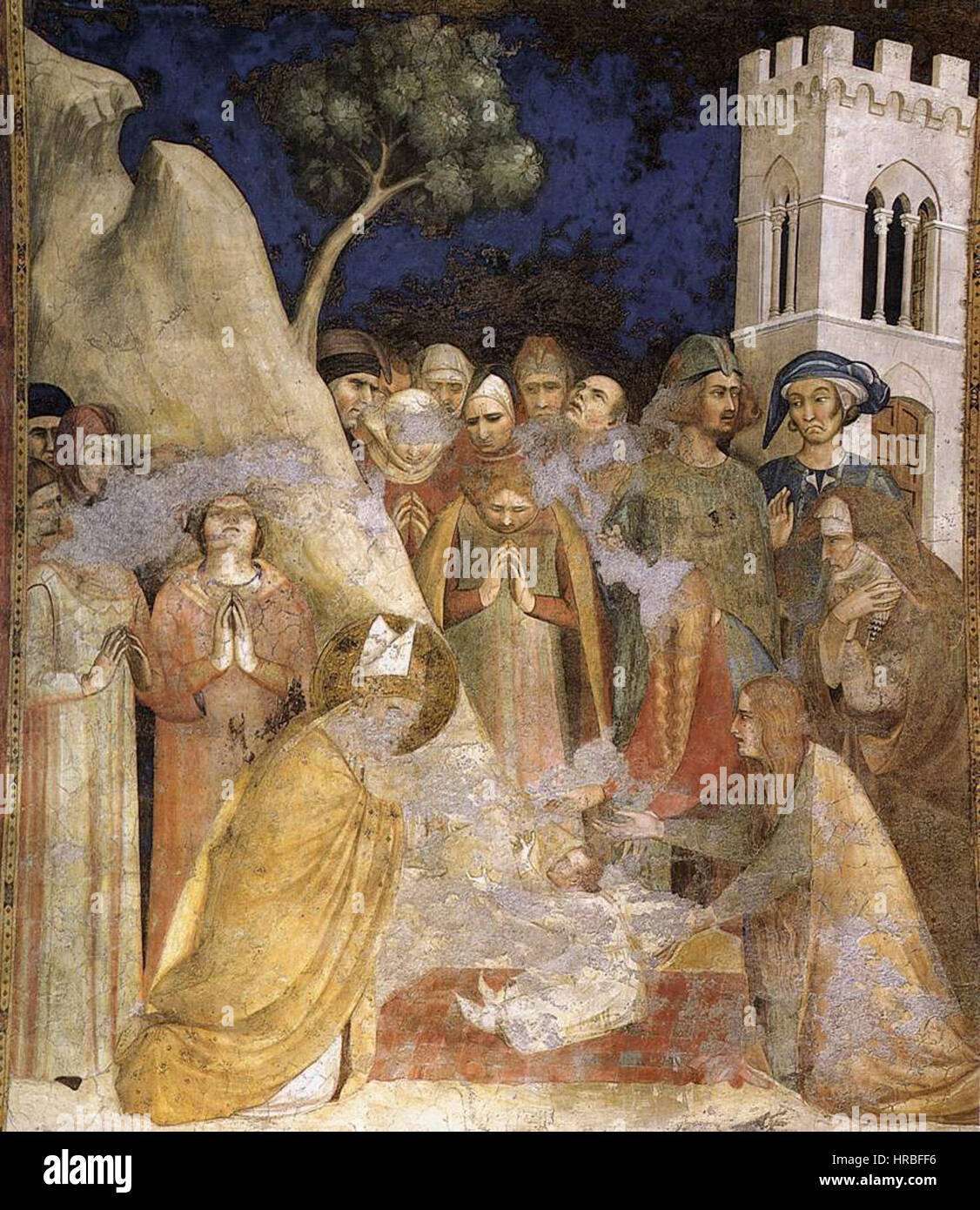 Simone Martini - Il miracolo del Risorto bambino (scena 5) - WGA21379 Foto Stock