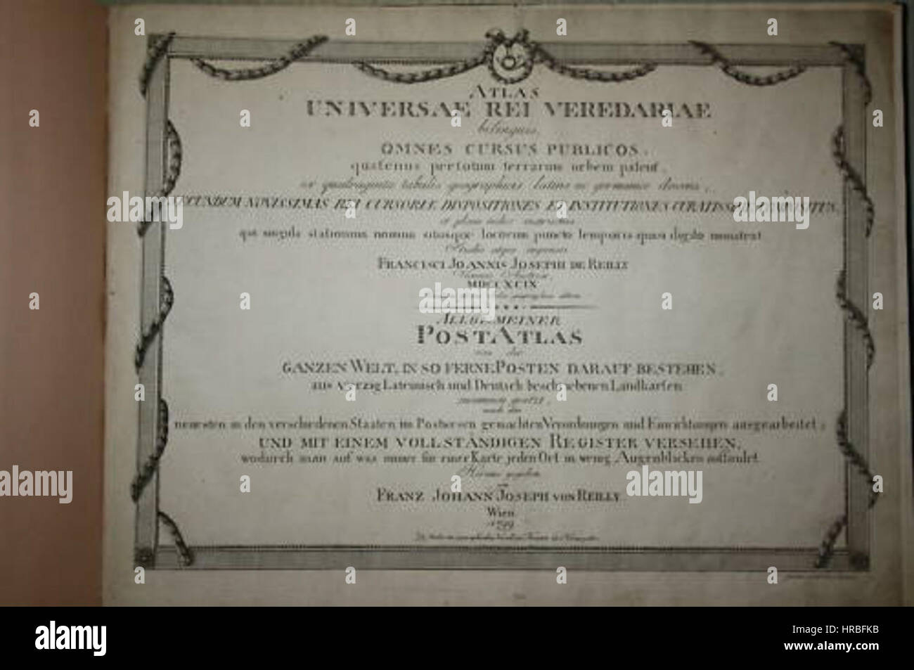 Reilly Allgemeiner Postatlas Titel Foto Stock