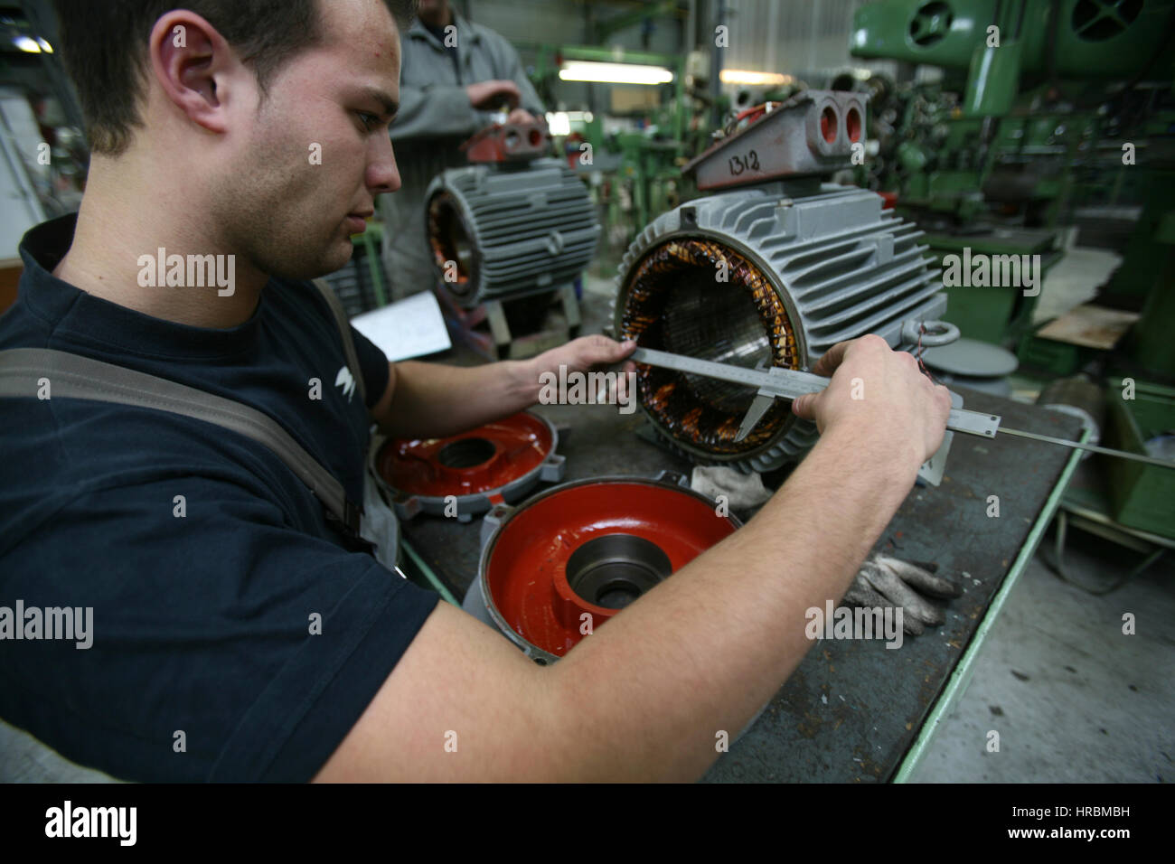 Manutenzione di motori elettro Foto Stock