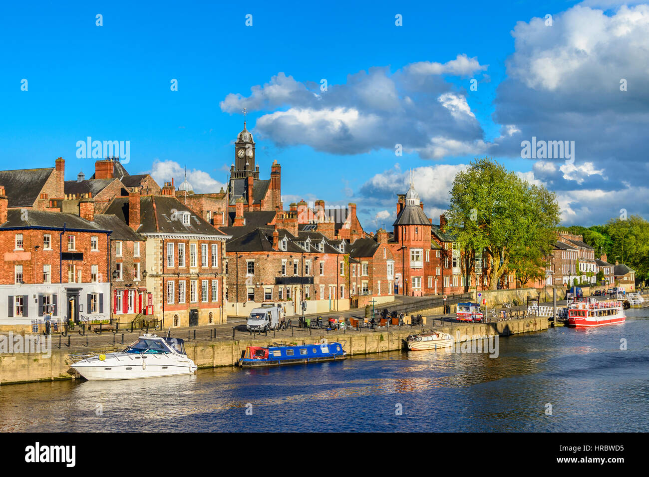 Paesaggio di riverside di York Regno Unito Foto Stock