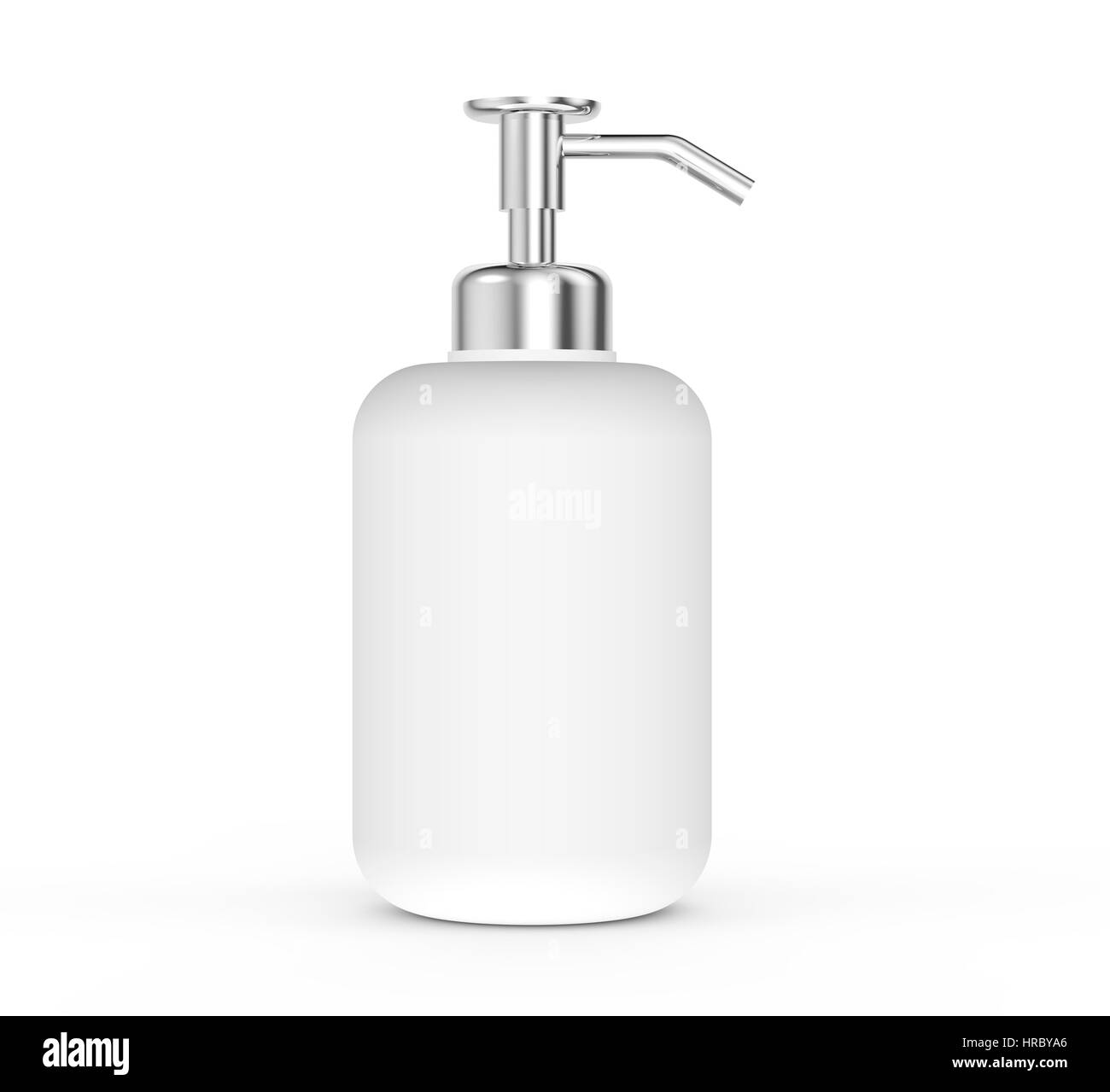 Vuoto pompa erogatrice bottiglia contenitore bianco mock up senza etichetta per la progettazione e il rendering 3D Foto Stock