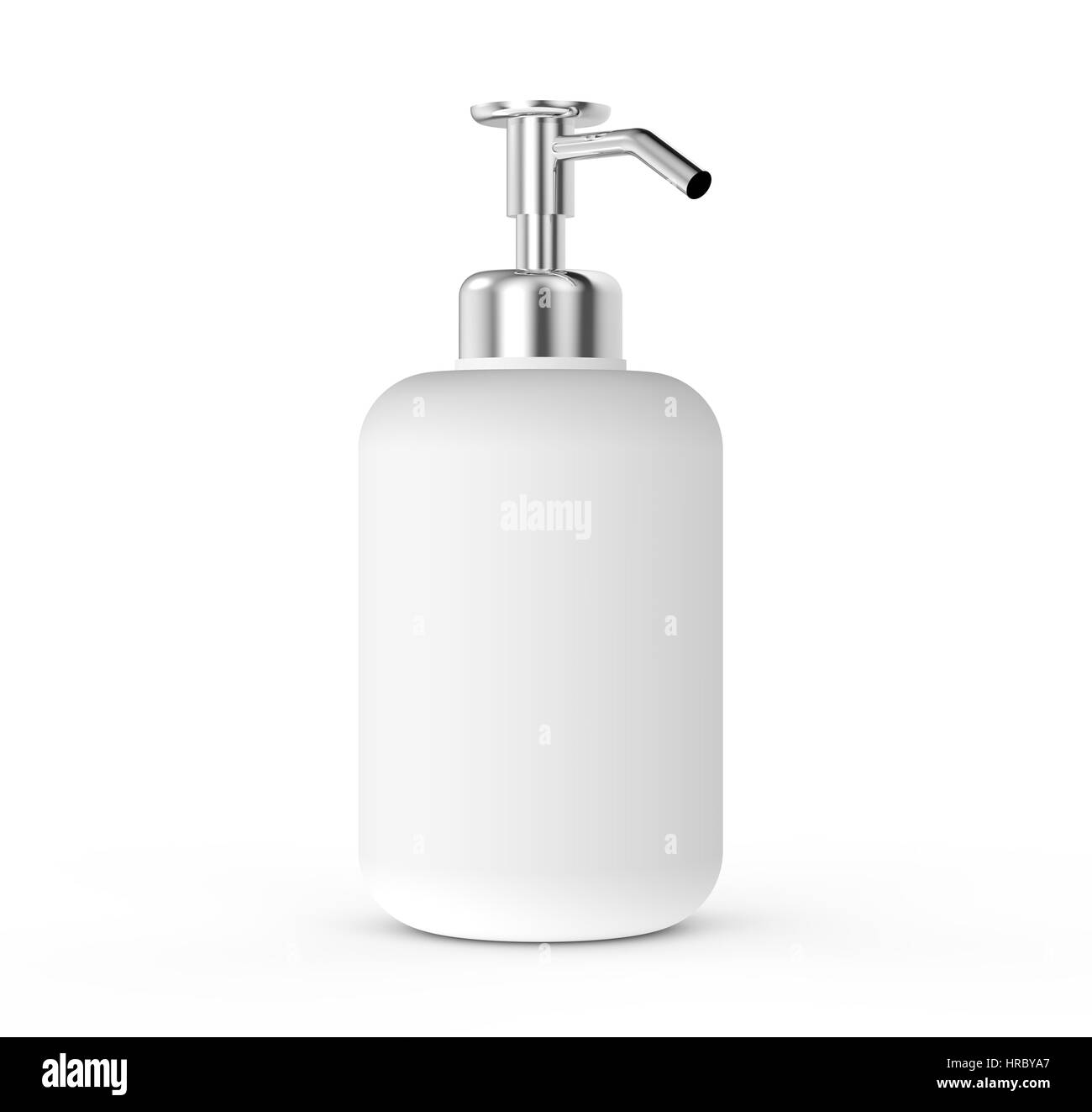 Vuoto pompa erogatrice bottiglia contenitore bianco mock up senza etichetta per la progettazione e il rendering 3D Foto Stock