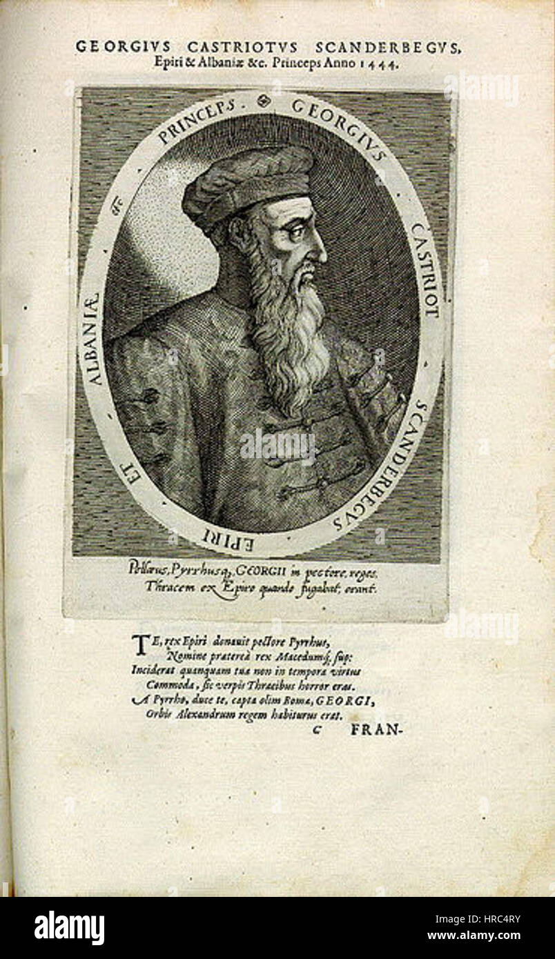 Skanderbeg, da Dominicus Custos - XVI secolo Foto Stock