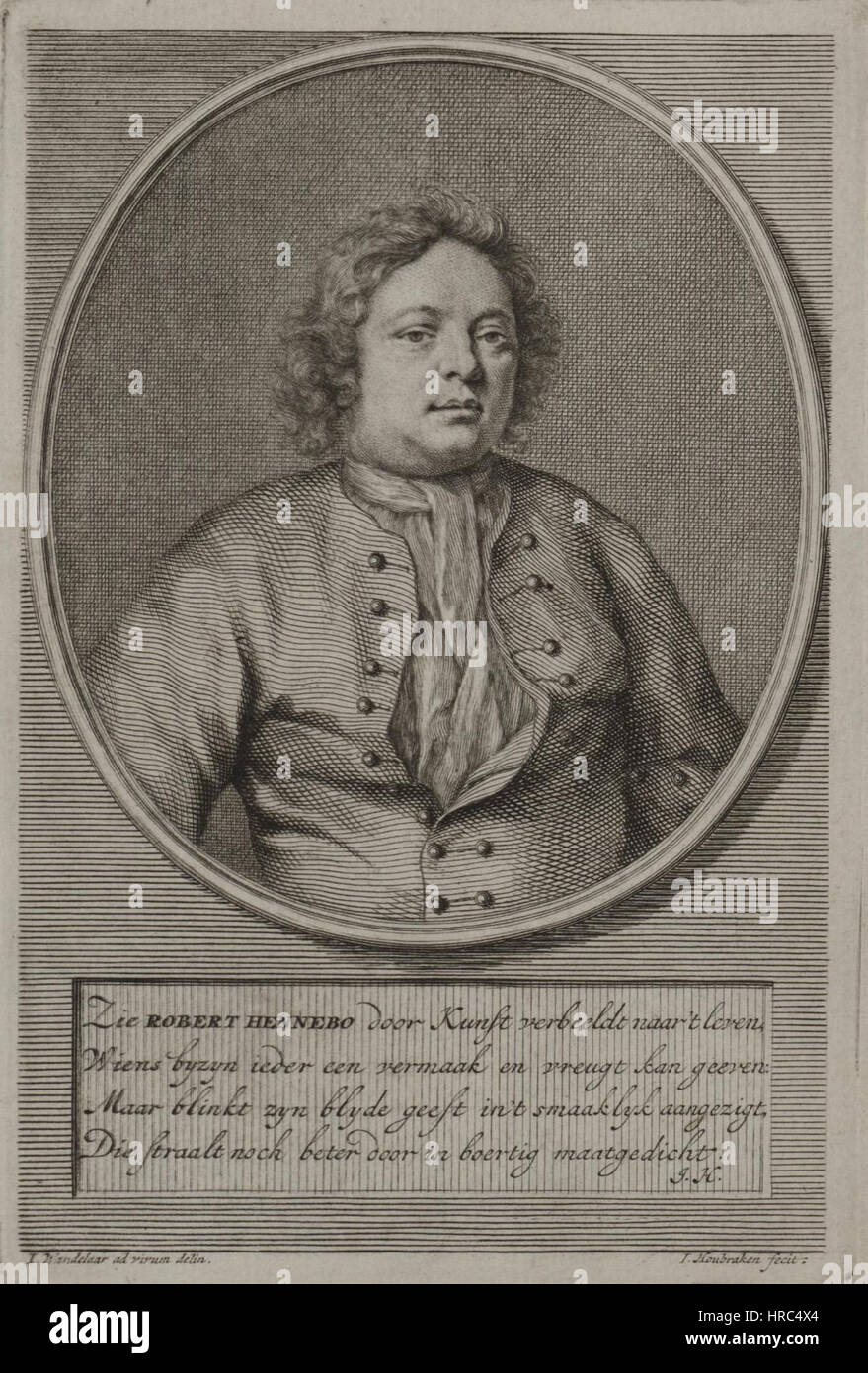 Robert Hennebo (1737) porta Jacobus Houbraken (1698-1780) Foto Stock
