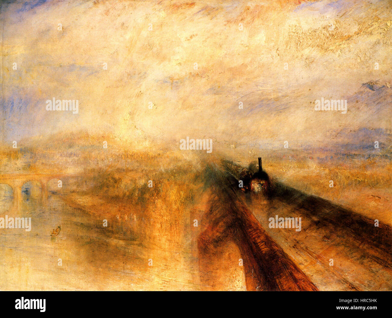 Pioggia vapore e velocità la Great Western Railway Foto Stock