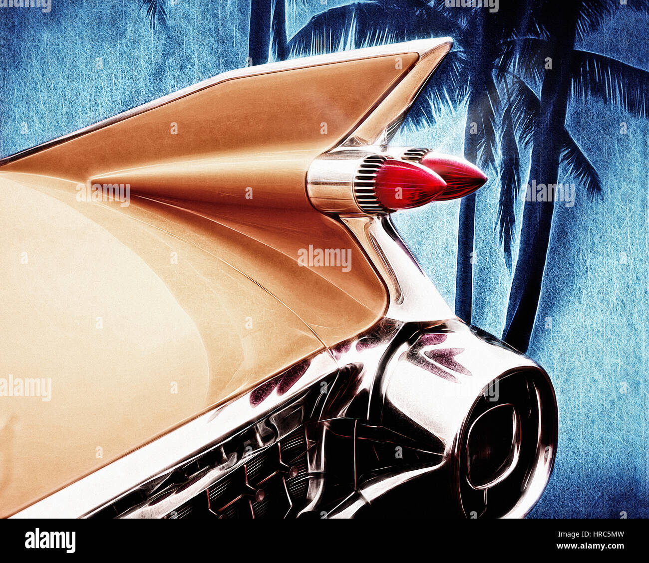 Il concetto di trasporto: Cadillac Sedan Deville 1959 Foto Stock