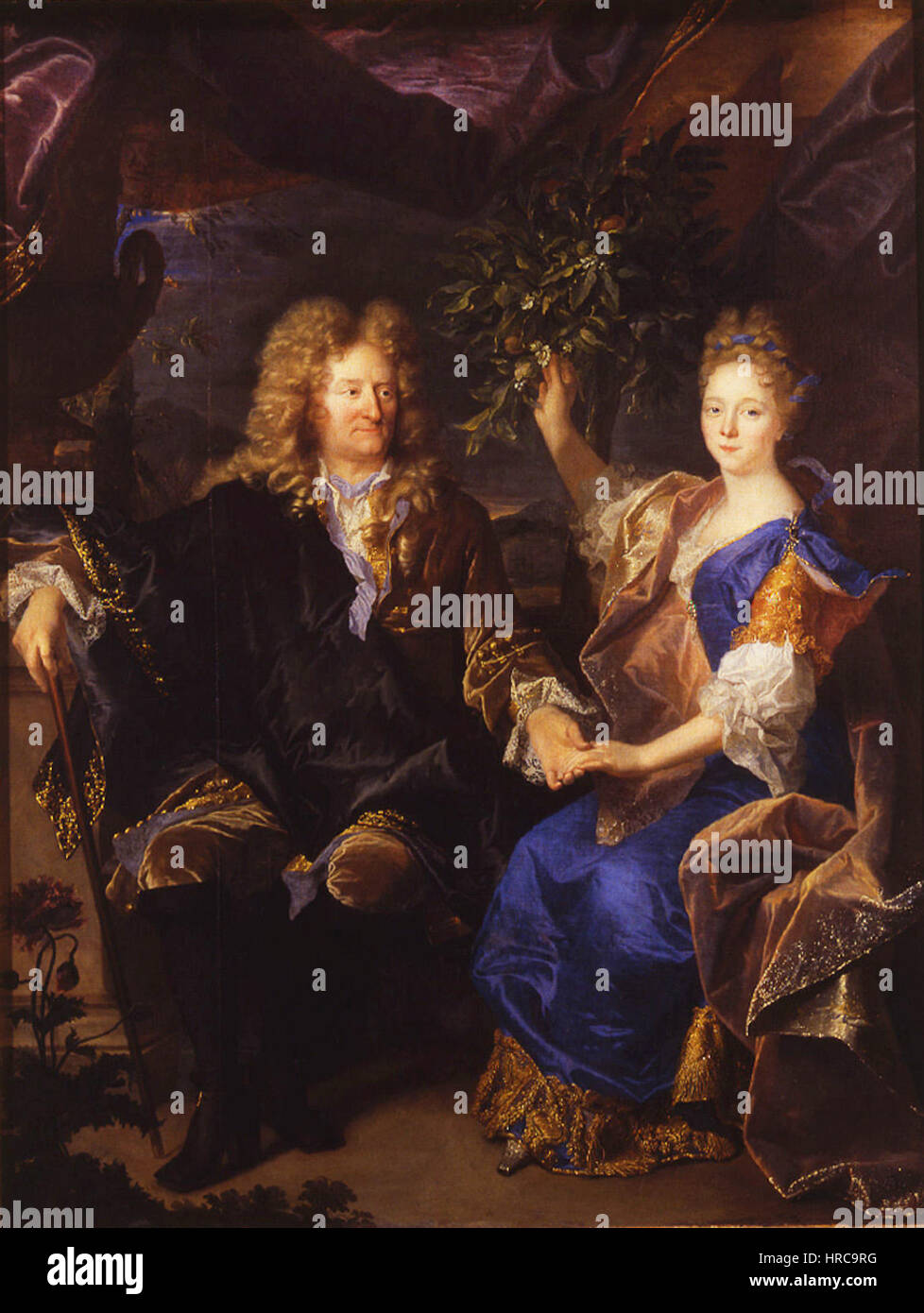 Rigaud Il duomo, Hyancinthe - Le Comte Jan Andrzej Morszstyn et sa fille Foto Stock