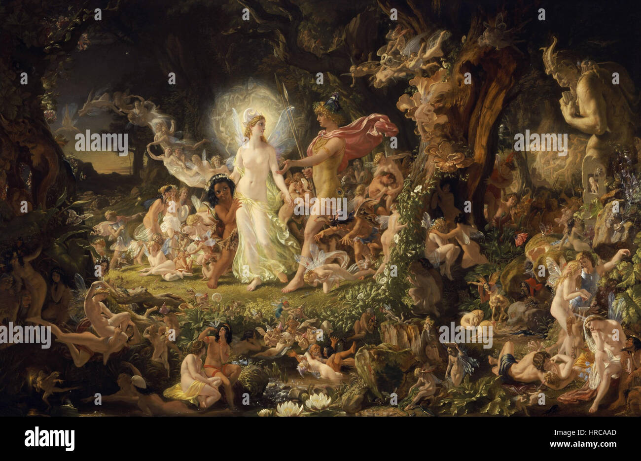 Sir Joseph Noel Paton - La lite di Oberon e Titania - Google Art Project 2 Foto Stock