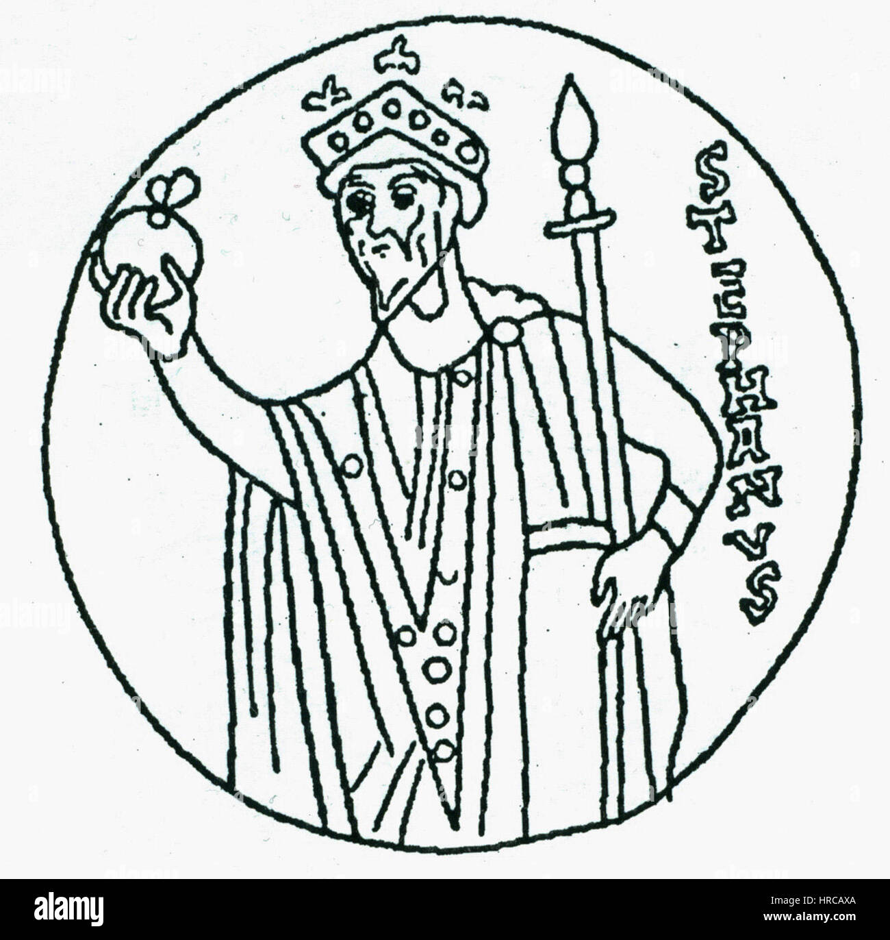 Santo Stefano sull'incoronazione pall di Ungheria Foto Stock