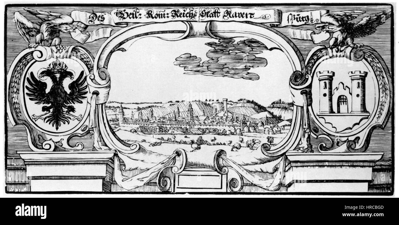 I Papierries di Ravensburg, creati intorno al 1800, sono una forma d'arte tradizionale tedesca nota per le sue delicate tecniche di taglio della carta. I disegni intricati sono stati utilizzati per decorare vari oggetti e tessuti, riflettendo le tradizioni artigianali del tempo. Foto Stock