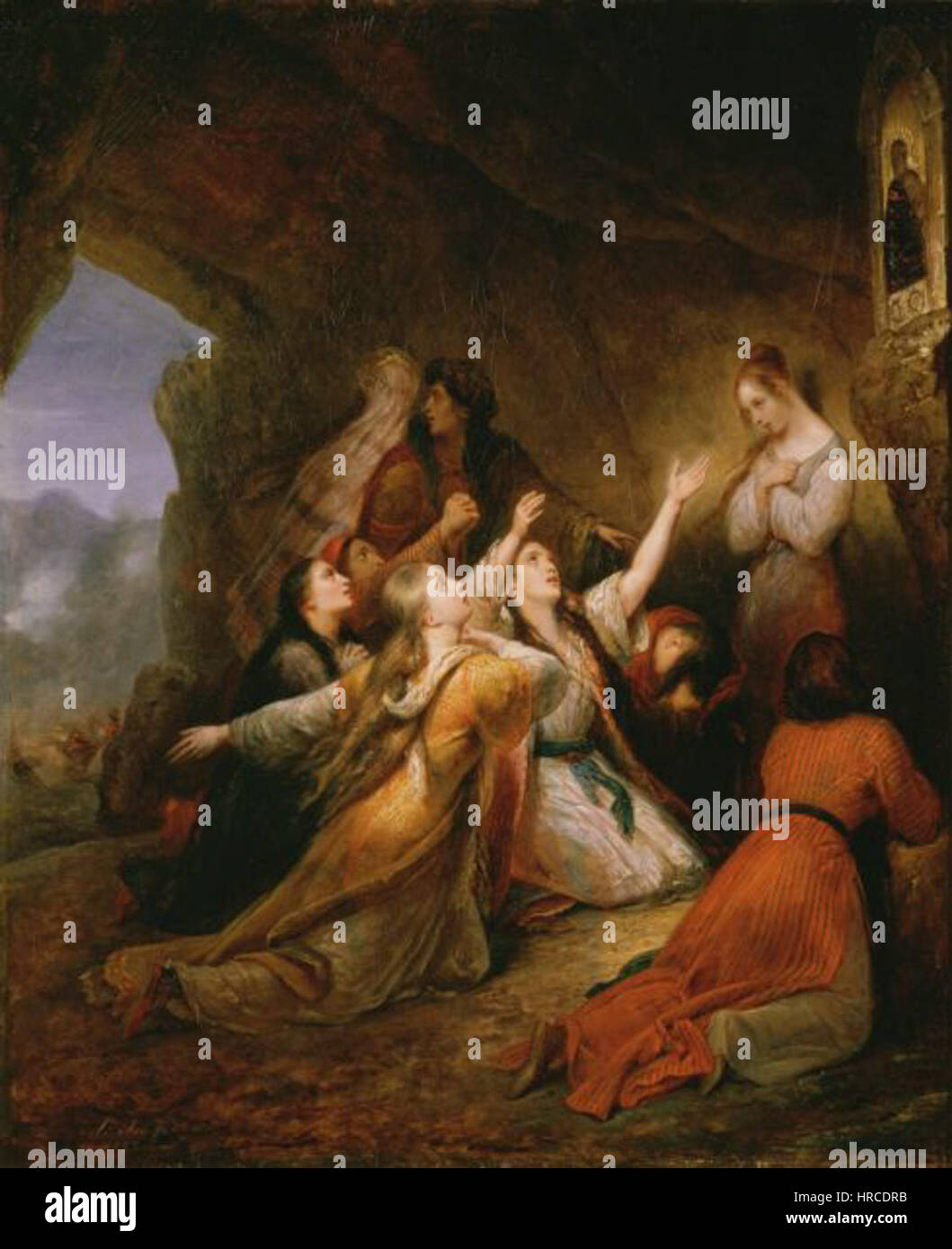 Ary Scheffer le donne greche implorando presso la Vergine di assistenza Foto Stock