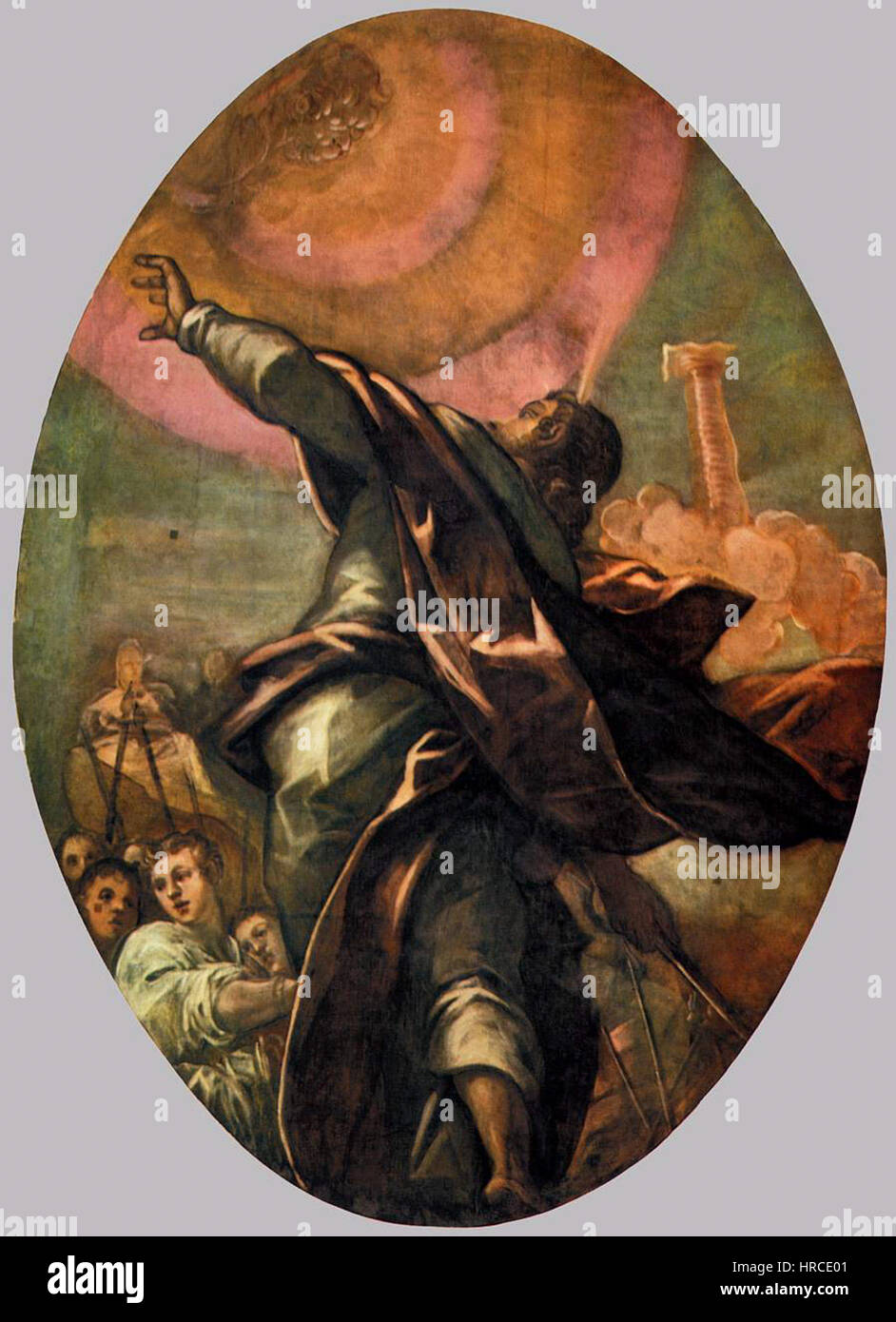 Jacopo Tintoretto - La colonna di fuoco - WGA22542 Foto Stock