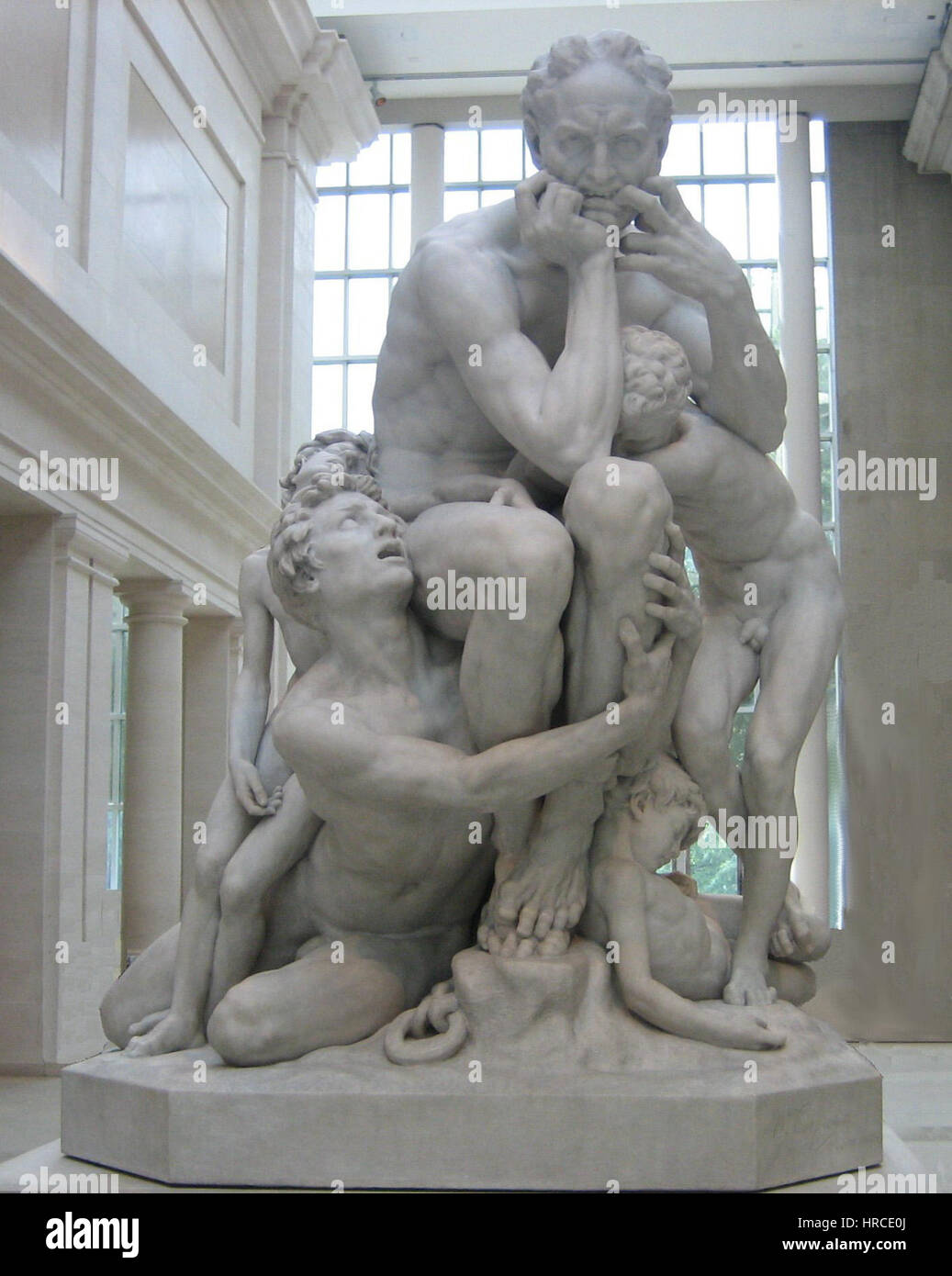 Jean-Baptiste Carpeaux della scultura in marmo 'Ugolino e dei suoi figli, Metropolitan Museum of Art Foto Stock